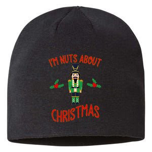 Funny Nutcracker Nuts About Christmas Gift Sustainable Beanie