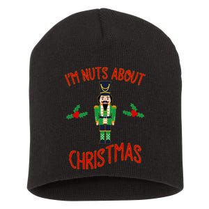 Funny Nutcracker Nuts About Christmas Gift Short Acrylic Beanie