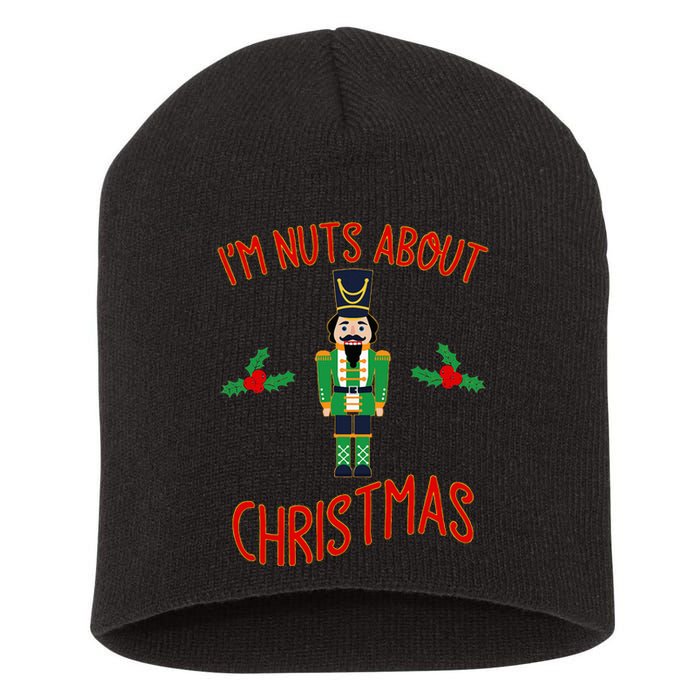 Funny Nutcracker Nuts About Christmas Gift Short Acrylic Beanie