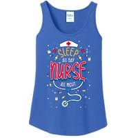 Fun Nurse Night Shift Cute Gift I Sleep All Day Nurse All Night Ladies Essential Tank