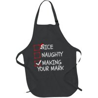 Funny Nice Naughty Making Your Mark Funny Christmas Check List Funny Nice Apron