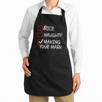 Funny Nice Naughty Making Your Mark Funny Christmas Check List Funny Nice Apron