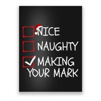 Funny Nice Naughty Making Your Mark Funny Christmas Check List Funny Nice Poster