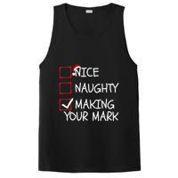 Funny Nice Naughty Making Your Mark Funny Christmas Check List Funny Nice PosiCharge Competitor Tank