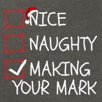 Funny Nice Naughty Making Your Mark Funny Christmas Check List Funny Nice Cotton Canvas Backpack