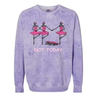 Funny Nope Not Today Lazy Ballerinas Skeleton Great Gift Colorblast Crewneck Sweatshirt