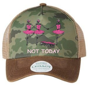 Funny Nope Not Today Lazy Ballerinas Skeleton Great Gift Legacy Tie Dye Trucker Hat