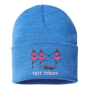 Funny Nope Not Today Lazy Ballerinas Skeleton Great Gift Sustainable Knit Beanie