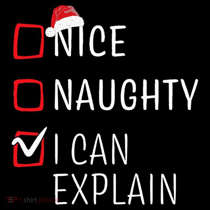 Funny Naughty Nice Christmas Family Pajama Tall T-Shirt