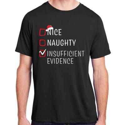 Funny Naughty Nice Christmas Family Pajama Adult ChromaSoft Performance T-Shirt