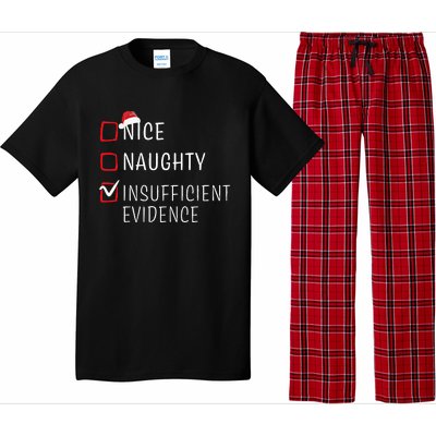 Funny Naughty Nice Christmas Family Pajama Pajama Set