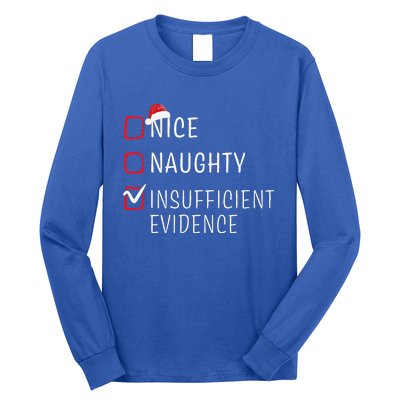 Funny Naughty Nice Christmas Family Pajama Long Sleeve Shirt