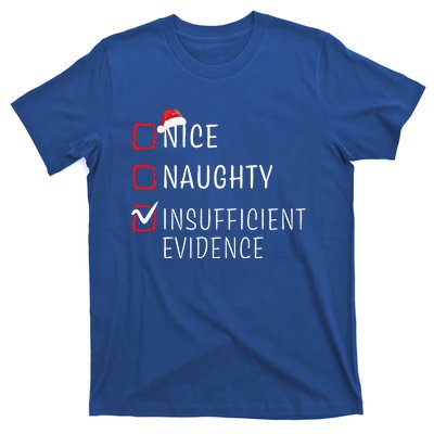 Funny Naughty Nice Christmas Family Pajama T-Shirt