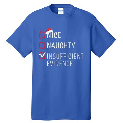 Funny Naughty Nice Christmas Family Pajama Tall T-Shirt