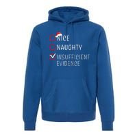 Funny Naughty Nice Christmas Family Pajama Premium Hoodie