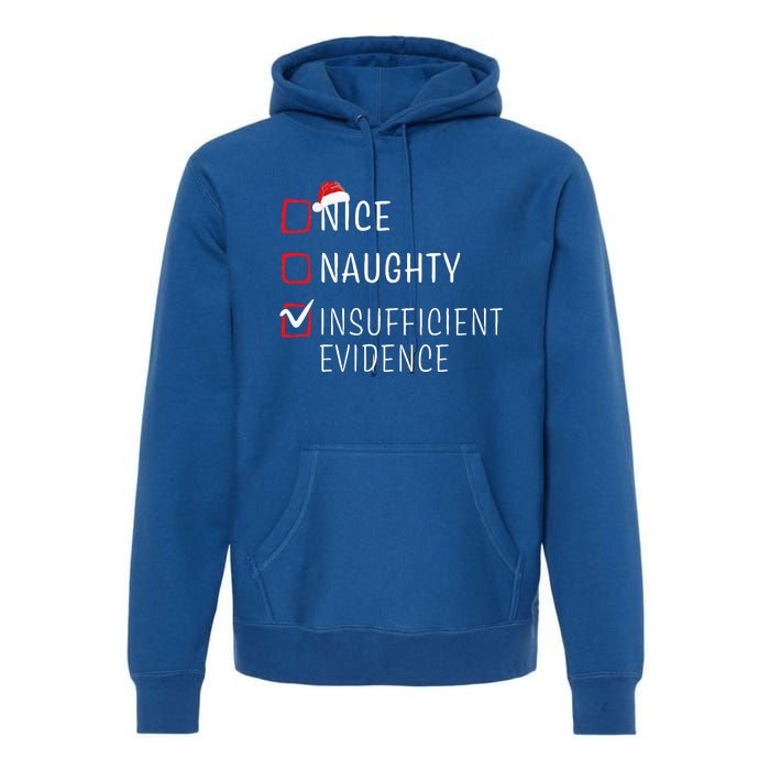 Funny Naughty Nice Christmas Family Pajama Premium Hoodie