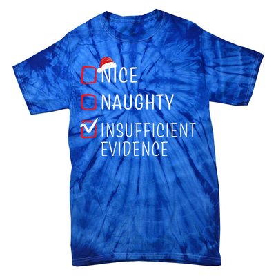 Funny Naughty Nice Christmas Family Pajama Tie-Dye T-Shirt