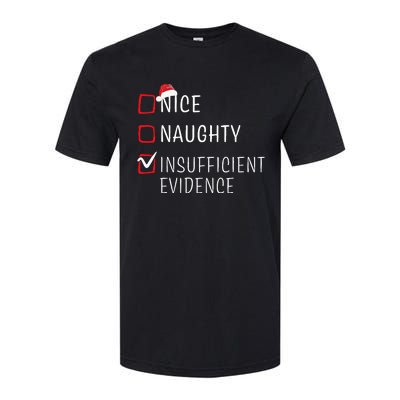 Funny Naughty Nice Christmas Family Pajama Softstyle CVC T-Shirt