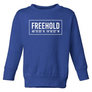 Freehold Nj New Jersey Funny City Coordinates Home Gift Cute Gift Toddler Sweatshirt