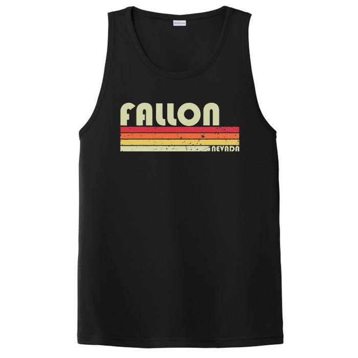 Fallon Nv Nevada Funny City Home Roots Gift Retro 70s 80s PosiCharge Competitor Tank