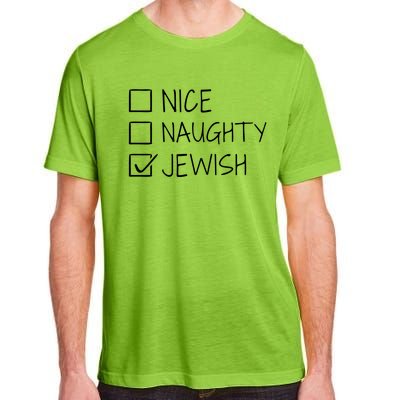 Funny Nice Naughty Jewish For Hanukkah Hebrew Christmas Gift Adult ChromaSoft Performance T-Shirt