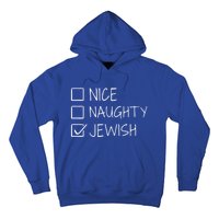 Funny Nice Naughty Jewish For Hanukkah Hebrew Christmas Gift Hoodie