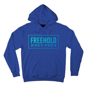 Freehold Nj New Jersey Funny City Coordinates Home Gift Cute Gift Hoodie