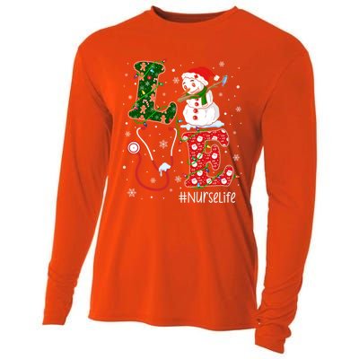 Funny Nurse Nursing Christmas Santa Reindeer Love Nurse Life Gift Cooling Performance Long Sleeve Crew