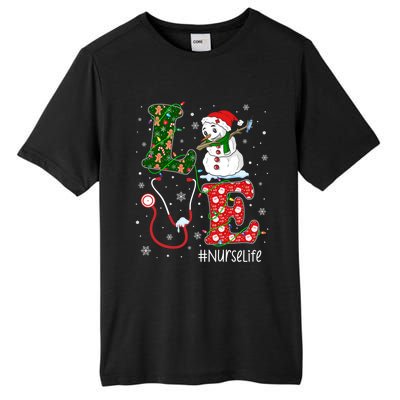 Funny Nurse Nursing Christmas Santa Reindeer Love Nurse Life Gift Tall Fusion ChromaSoft Performance T-Shirt