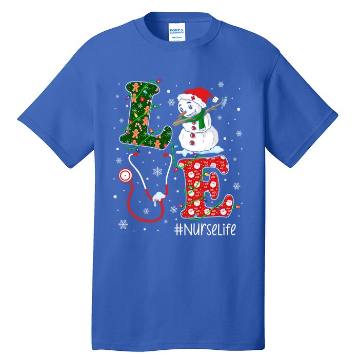 Funny Nurse Nursing Christmas Santa Reindeer Love Nurse Life Gift Tall T-Shirt