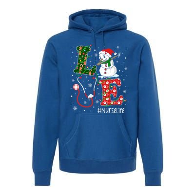 Funny Nurse Nursing Christmas Santa Reindeer Love Nurse Life Gift Premium Hoodie