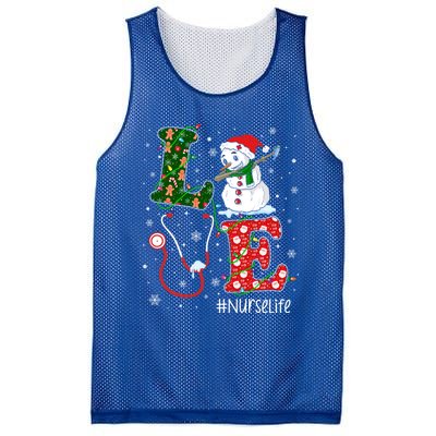 Funny Nurse Nursing Christmas Santa Reindeer Love Nurse Life Gift Mesh Reversible Basketball Jersey Tank