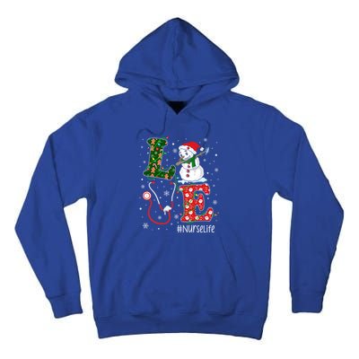 Funny Nurse Nursing Christmas Santa Reindeer Love Nurse Life Gift Tall Hoodie