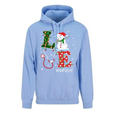 Funny Nurse Nursing Christmas Santa Reindeer Love Nurse Life Gift Unisex Surf Hoodie