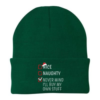 Funny Naughty Nice Christmas Family Pajama Knit Cap Winter Beanie