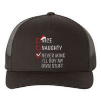 Funny Naughty Nice Christmas Family Pajama Yupoong Adult 5-Panel Trucker Hat