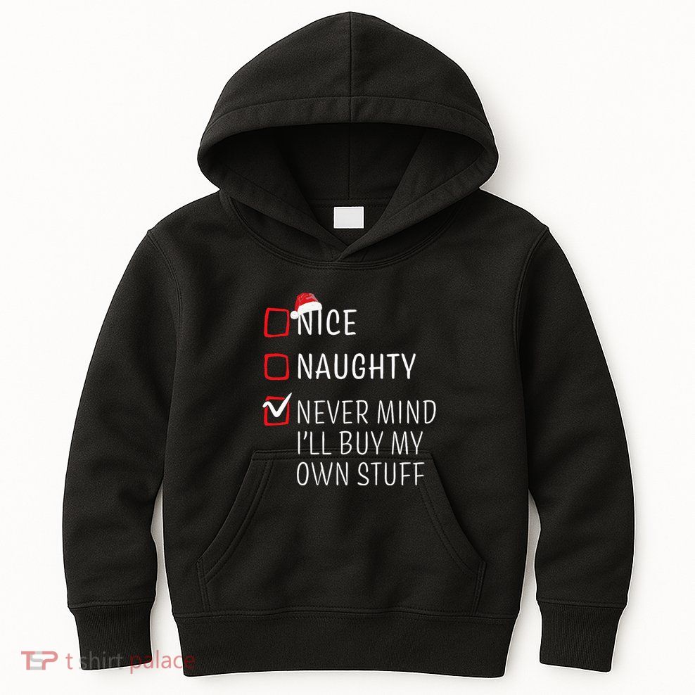 Funny Naughty Nice Christmas Family Pajama Kids Hoodie
