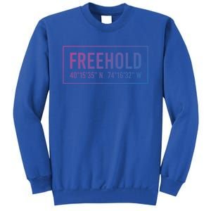 Freehold Nj New Jersey Funny City Coordinates Home Gift Cute Gift Sweatshirt