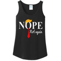 Funny Nope Not Again Funny Trump Ladies Essential Tank