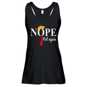 Funny Nope Not Again Funny Trump Ladies Essential Flowy Tank