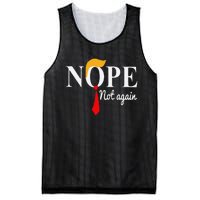 Funny Nope Not Again Funny Trump Mesh Reversible Basketball Jersey Tank