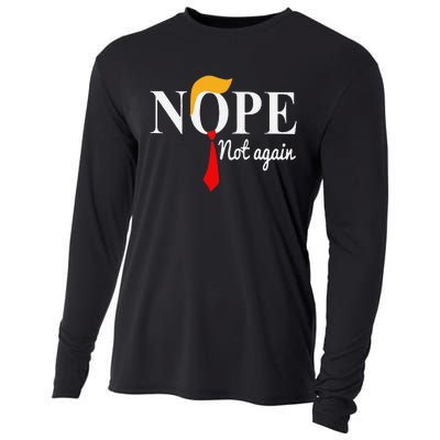 Funny Nope Not Again Funny Trump Cooling Performance Long Sleeve Crew