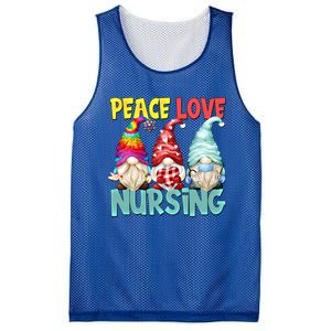 Funny New Nurse And Hippie Gnome Peace Love Nursing Great Gift Mesh Reversible Basketball Jersey Tank