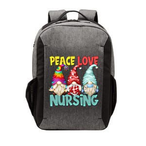 Funny New Nurse And Hippie Gnome Peace Love Nursing Great Gift Vector Backpack