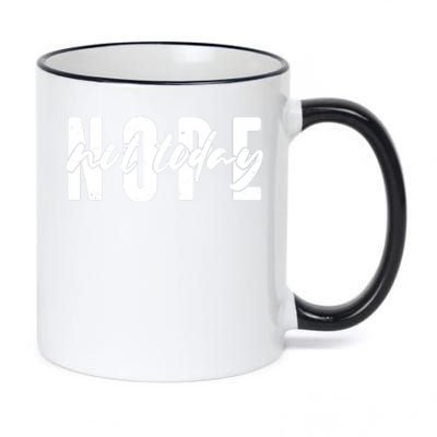 Funny NOPE Not Today 11oz Black Color Changing Mug