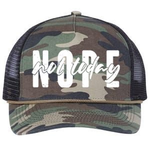 Funny NOPE Not Today Retro Rope Trucker Hat Cap