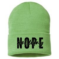 Funny NOPE Not Today Sustainable Knit Beanie