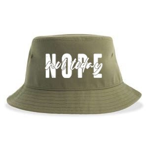 Funny NOPE Not Today Sustainable Bucket Hat