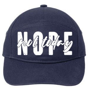 Funny NOPE Not Today 7-Panel Snapback Hat