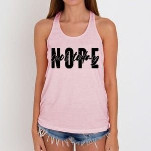 Funny NOPE Not Today Women's Knotted Racerback Tank